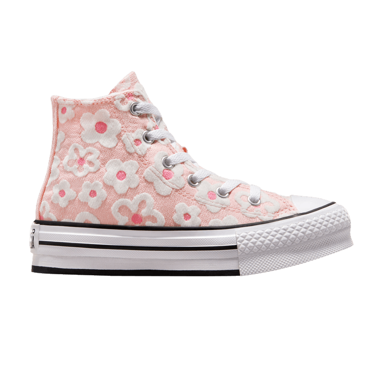 Converse Chuck Taylor All Star Lift Platform High PS 'Floral Embroidery' — Donut Glaze/Oops Pink/White