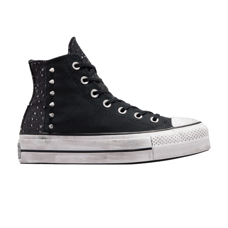 Converse Wmns Chuck Taylor All Star Lift Platform High 'Studded' — Black/Silver/Black