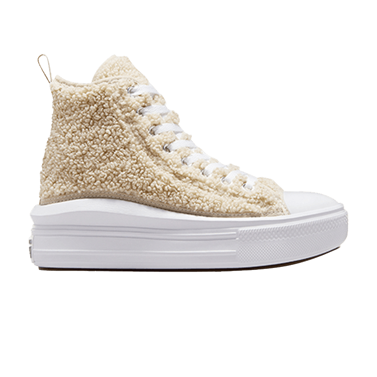 Converse Chuck Taylor All Star Move Platform High GS 'Sherpa - Beach Stone' — Beach Stone/White/Black