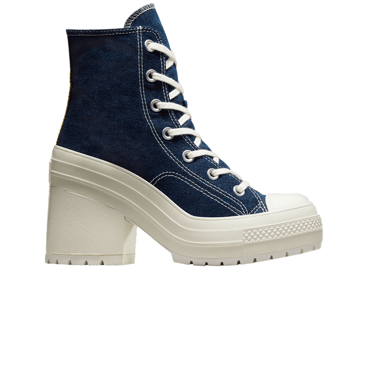Converse Wmns Chuck 70 De Luxe Heel High 'Denim' — Navy/Egret/Golden Sundial