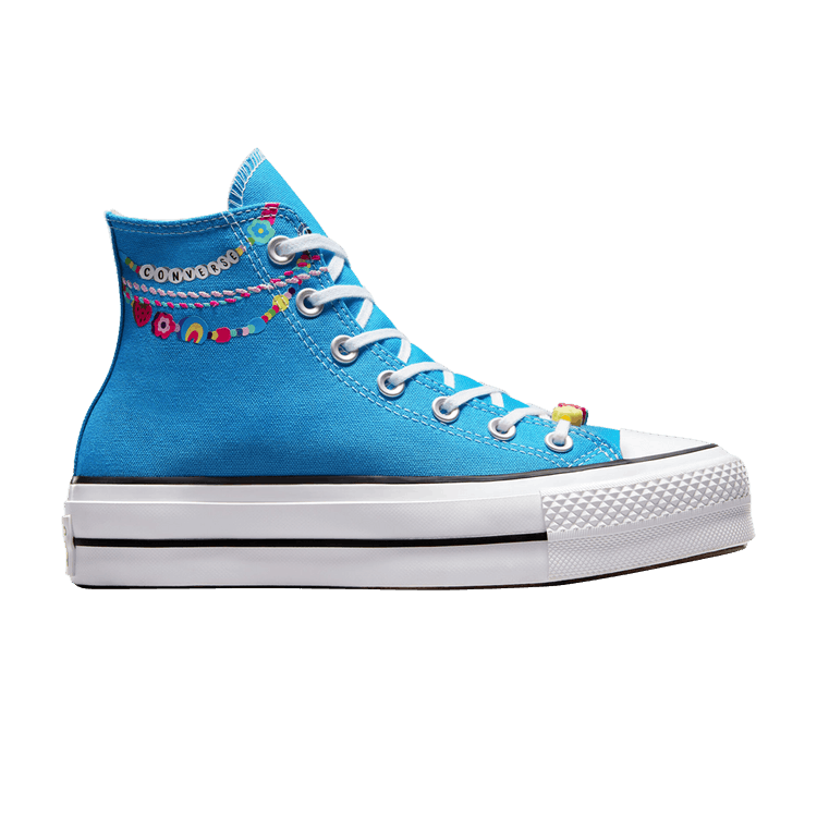 Converse Wmns Chuck Taylor All Star Lift Platform High 'Embroidered Bracelet' — Dial Up Blue/White
