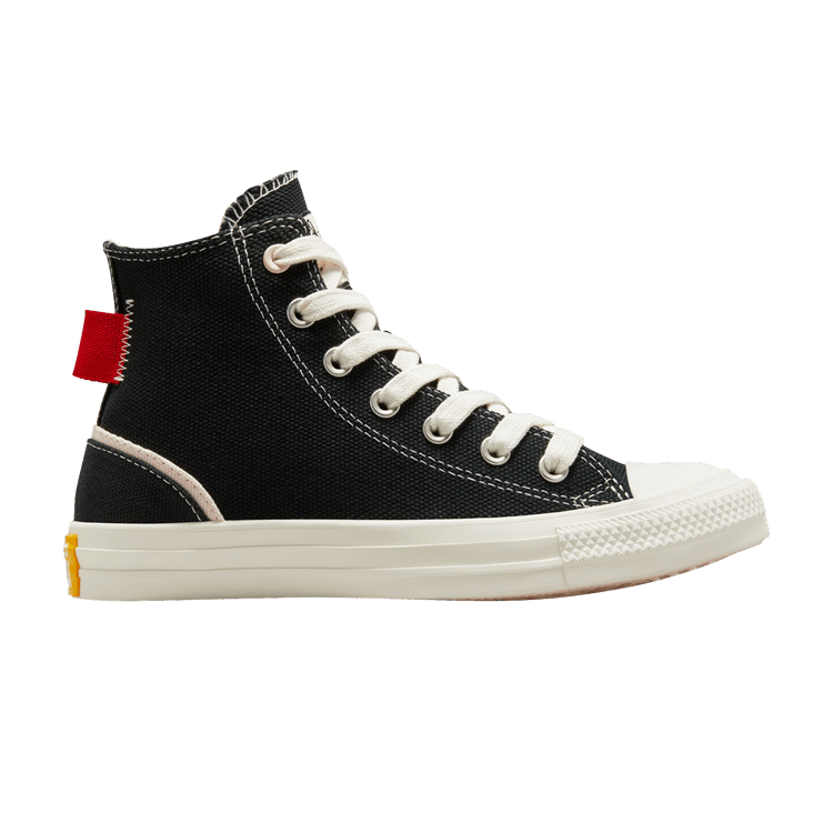 Converse Wmns Chuck Taylor All Star High 'Black Egret' — Black/Red/Egret