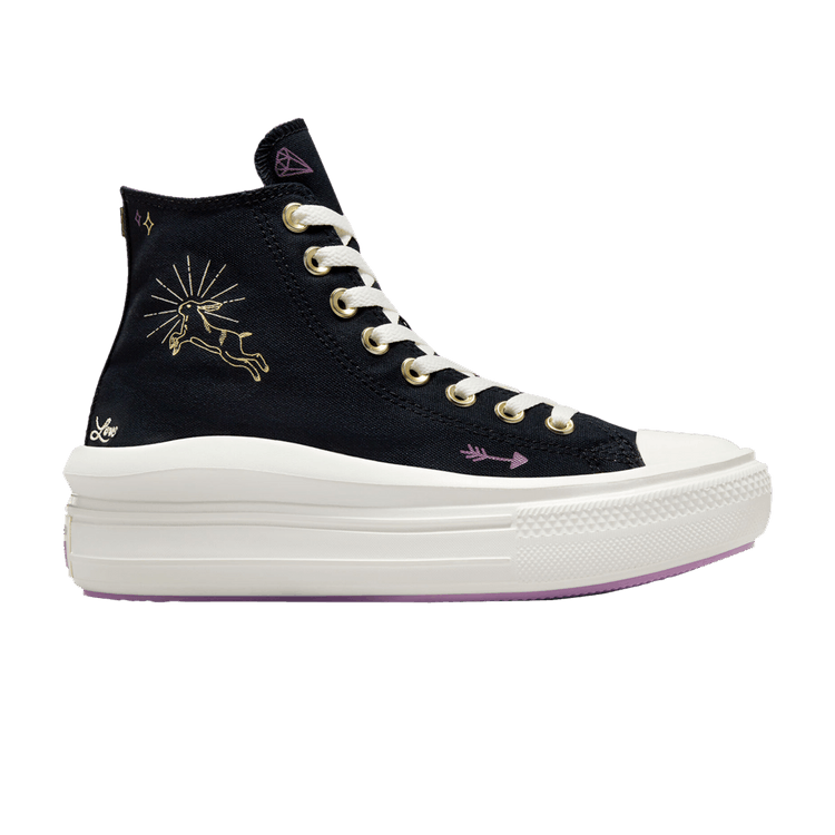 Converse Wmns Chuck Taylor All Star Move Platform High 'Tiny Tattoos' — Black/Dreamy Dahlia/Egret