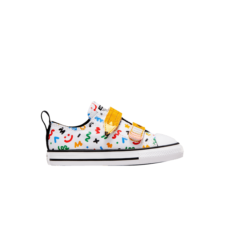 Converse Chuck Taylor All Star 2V Low TD 'Doodles' — White/Yellow/Black