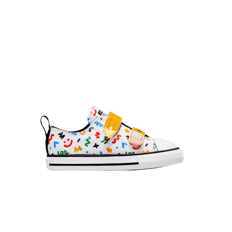Converse Chuck Taylor All Star 2V Low TD 'Doodles' — White/Yellow/Black