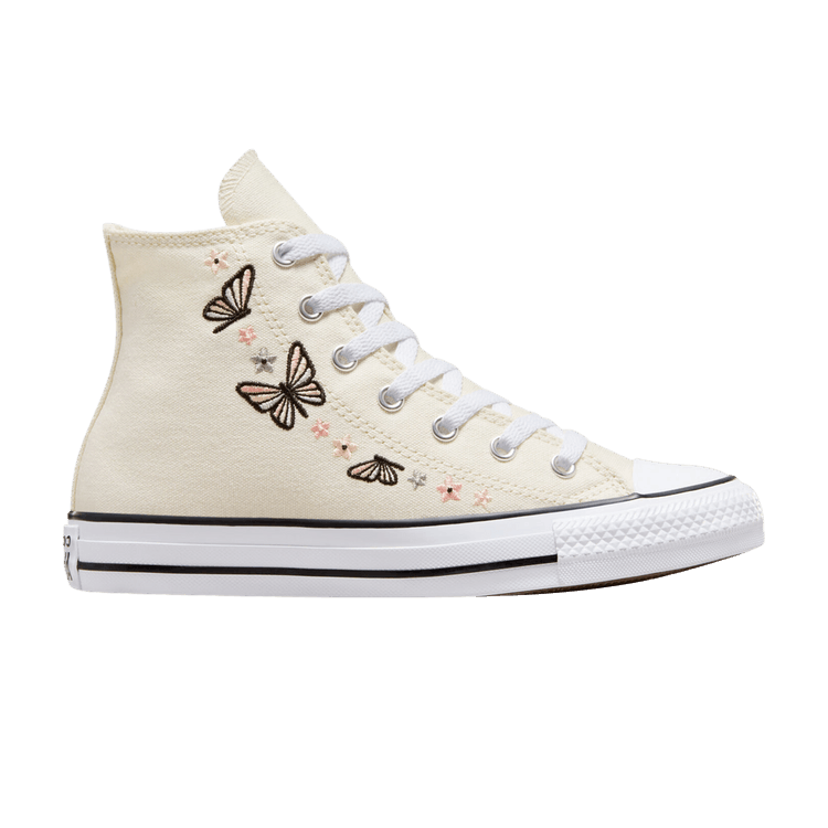 Converse Chuck Taylor All Star High GS 'Butterflies' — Egret/Black/White