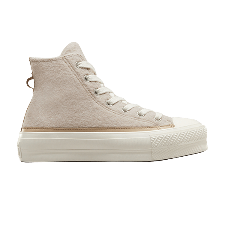 Converse Wmns Chuck Taylor All Star Lift Platform High 'Faux Mohair - Egret' — Egret/Epic Dune/Egret