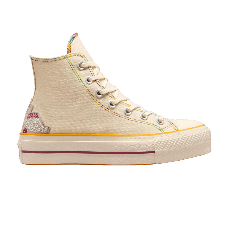 Converse Wmns Chuck Taylor All Star Lift Platform High 'Dia De Muertos' — Natural Ivory/Legend Berry