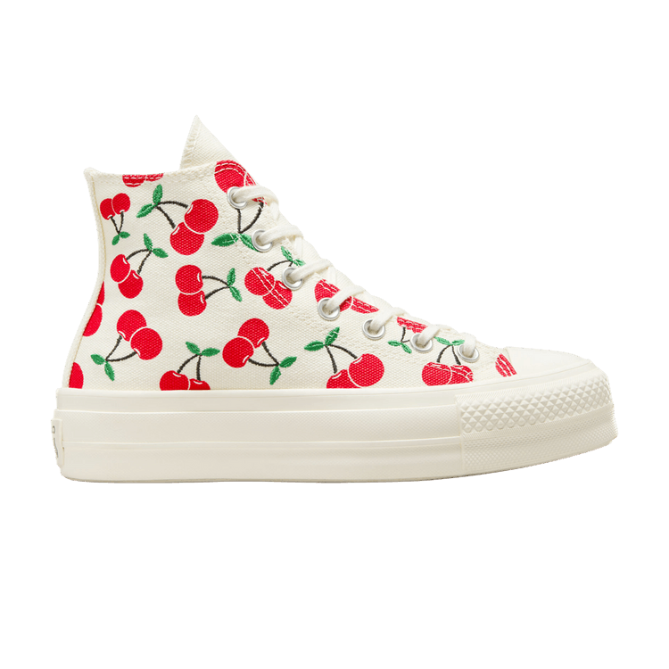 Converse Wmns Chuck Taylor All Star Lift Platform High 'Cherries' — Egret/Red/Green
