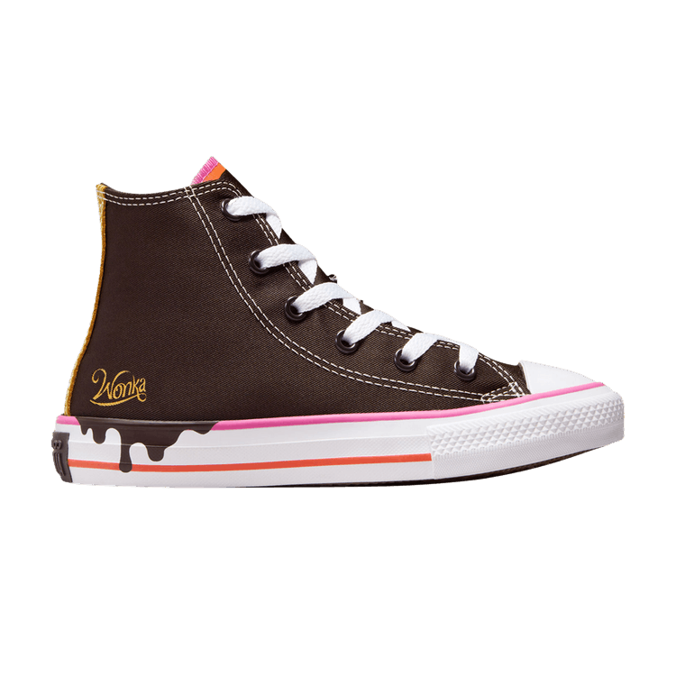 Willy Wonka x Converse Chuck Taylor All Star High PS 'Chocolate Drip' — Velvet Brown/Multi/White
