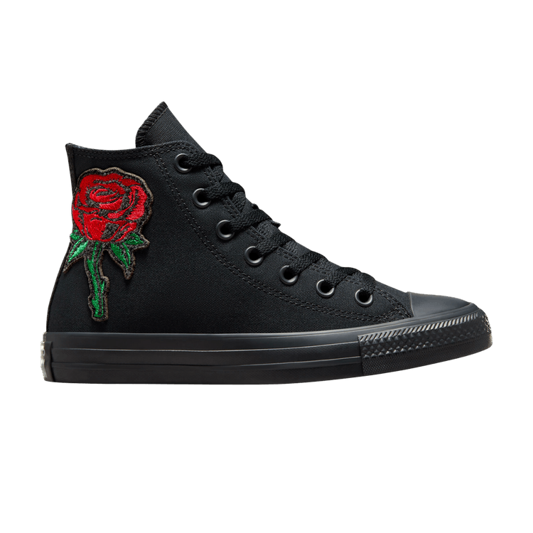 Converse Chuck Taylor All Star High 'Rose' — Black/Red/Green