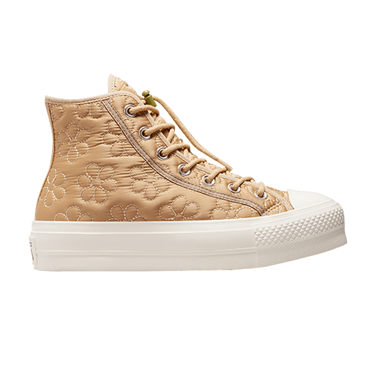 Converse Wmns Chuck Taylor All Star Lift Platform High 'Quilted' — Epic Dune/Nomad Khaki/Egret