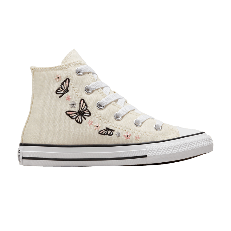 Converse Chuck Taylor All Star High PS 'Butterflies' — Egret/Black/White