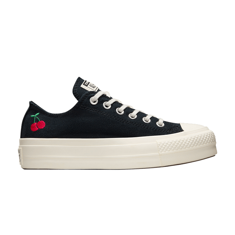 Converse Wmns Chuck Taylor All Star Lift Platform Low 'Cherries' — Black/Egret/Red