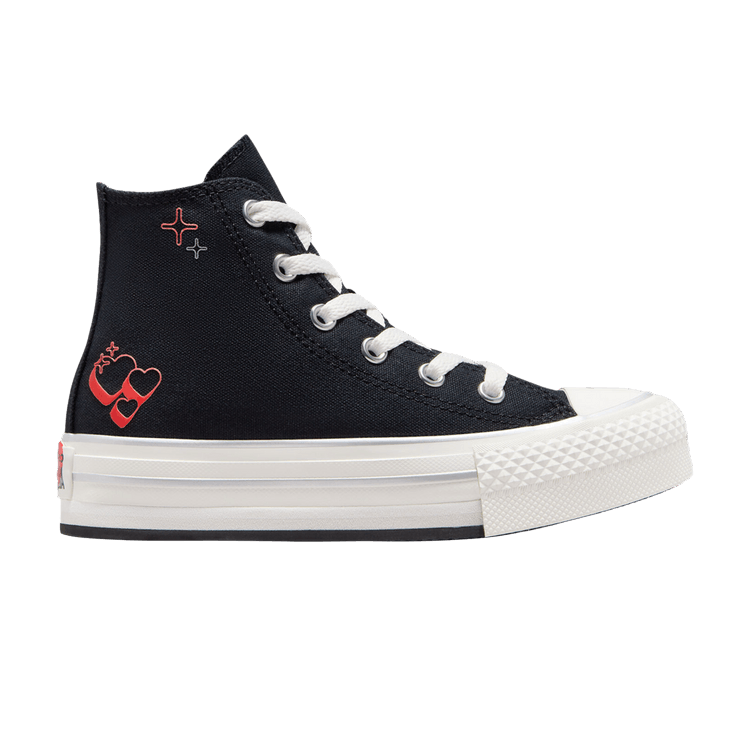 Converse Chuck Taylor All Star EVA Lift Platform High PS 'Y2K Heart' — Black/Vintage White