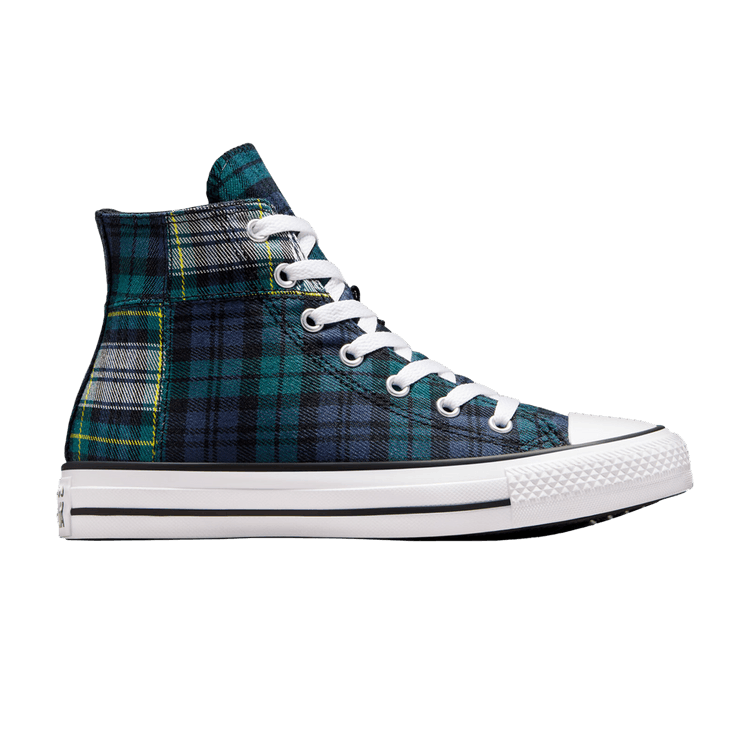 Converse Chuck Taylor All Star High GS 'Plaid - Dragon Scale Green' — Dragon Scale Green/Navy/White