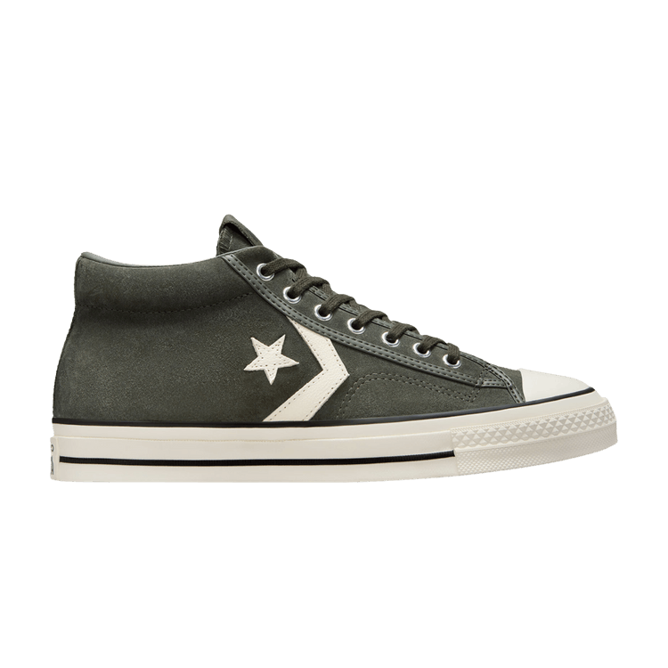 Converse Star Player 76 Suede Mid 'Cave Green' — Cave Green/Egret/Black