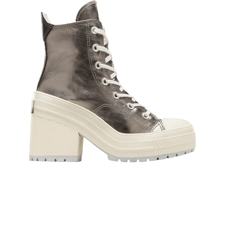 Converse Wmns Chuck 70 De Luxe Heel High 'Metallic Gunmetal' — Metallic Gunmetal