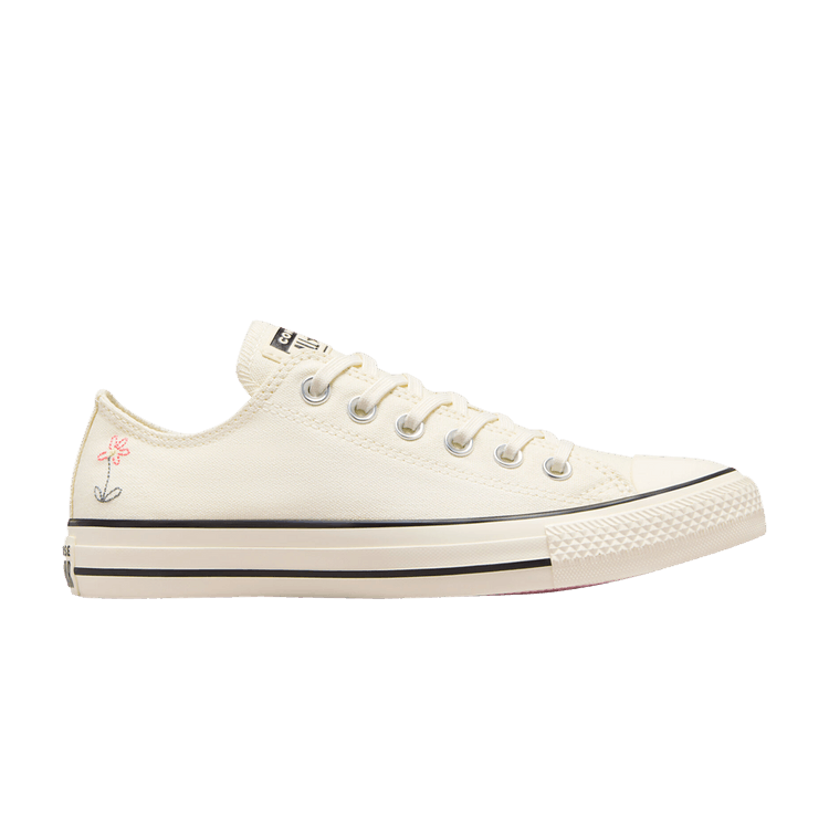 Converse Wmns Chuck Taylor All Star Low 'Embroidered Little Flowers' — Egret/Egret/Black