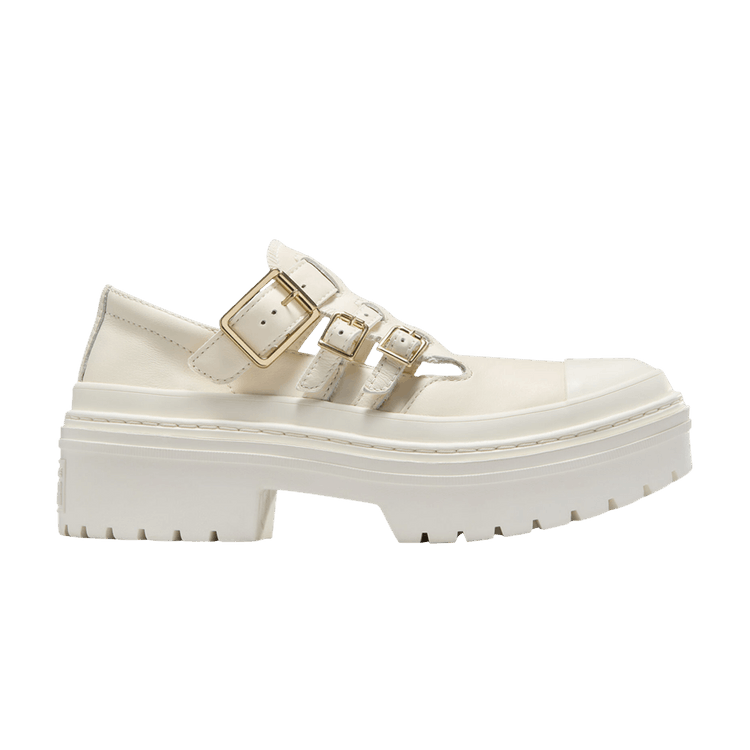 Converse Wmns Chuck Taylor All Star Lugged Heel Mary Jane Platform Low 'Egret Gold' — Egret/Egret/Gold