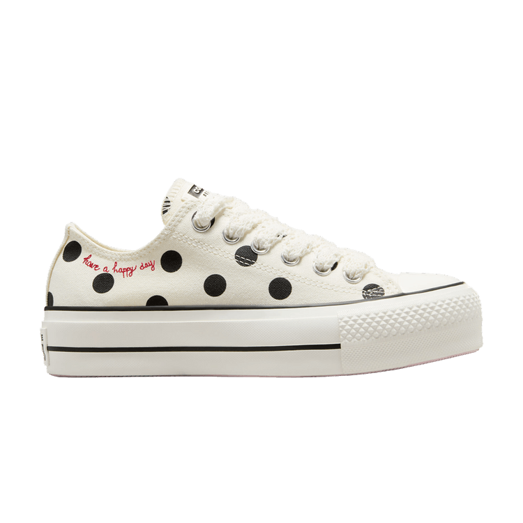 Converse Wmns Chuck Taylor All Star Lift Platform Low 'Polka Dots' — Egret/Black/Days Ahead