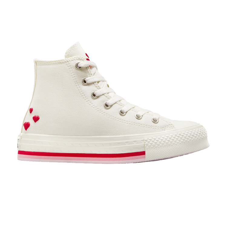 Converse Chuck Taylor All Star Lift Platform High GS 'Valentine's Day 2025' — Vintage White/Red