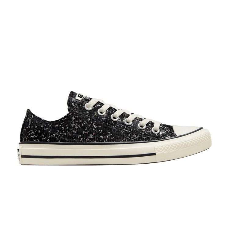 Converse Wmns Chuck Taylor All Star Low 'Glitter - Black' — Black/Egret/Black