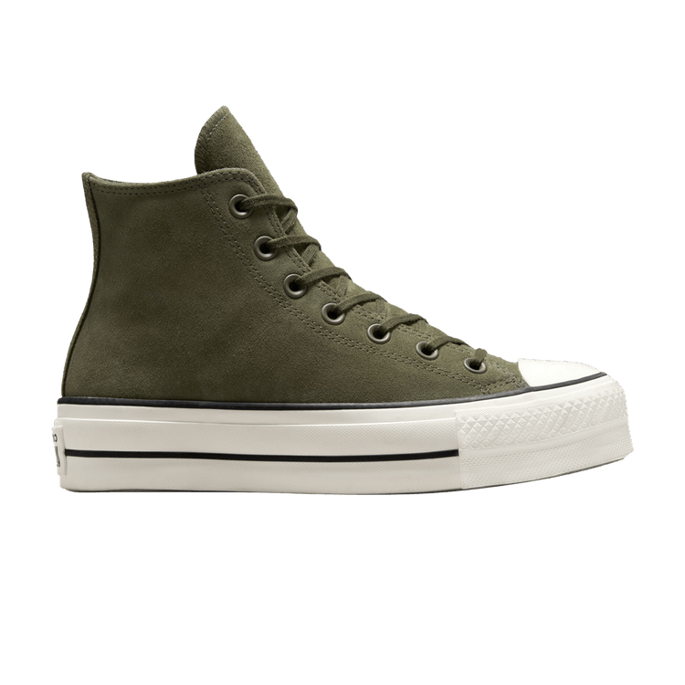 Converse Wmns Chuck Taylor All Star Lift Platform High 'Colorful Suede - Utility' — Utility/Egret/Black