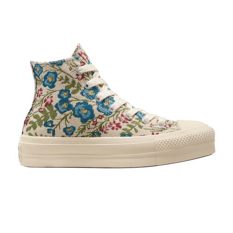 Converse Wmns Chuck Taylor All Star Lift Platform High 'Floral Tapestry' — Egret/Natural Ivory/Black
