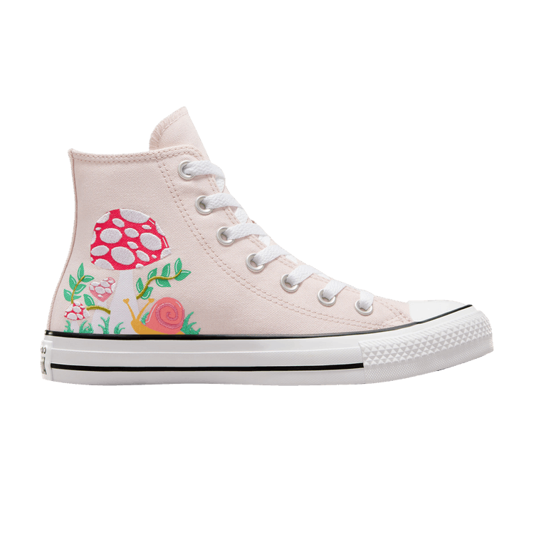 Converse Chuck Taylor All Star High 'Embroidered Mushroom' — Blush Hush/Firestormed/White