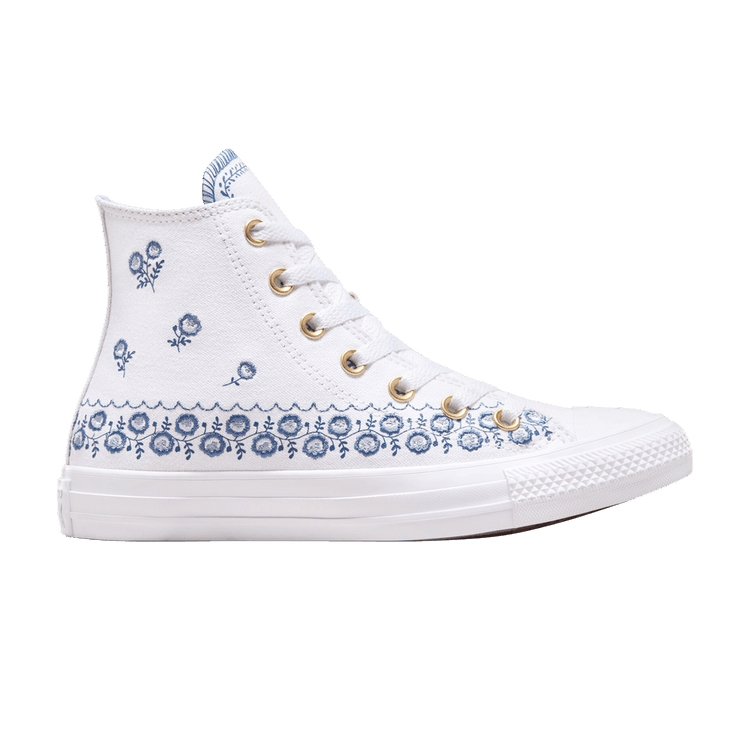 Converse Wmns Chuck Taylor All Star High 'Free Spirit Florals' — White/Winter Slay/Armor Blue