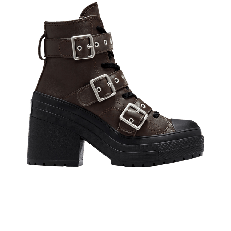 Converse Chuck 70 De Luxe Heel Leather High 'Buckle - Fresh Brew' — Fresh Brew/Black/Silver