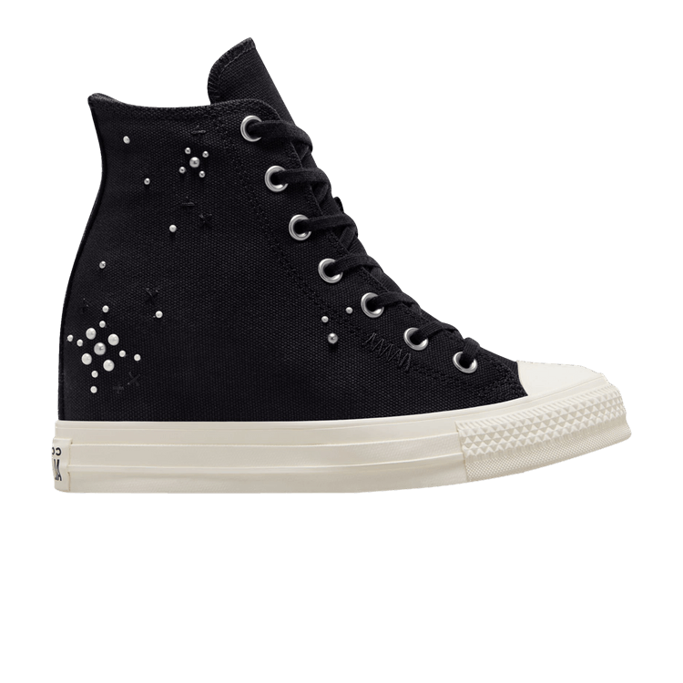 Converse Wmns Chuck Taylor All Star Wedge Platform High 'Pearls &amp; Studs - Total Eclipse' — Total Eclipse/Egret