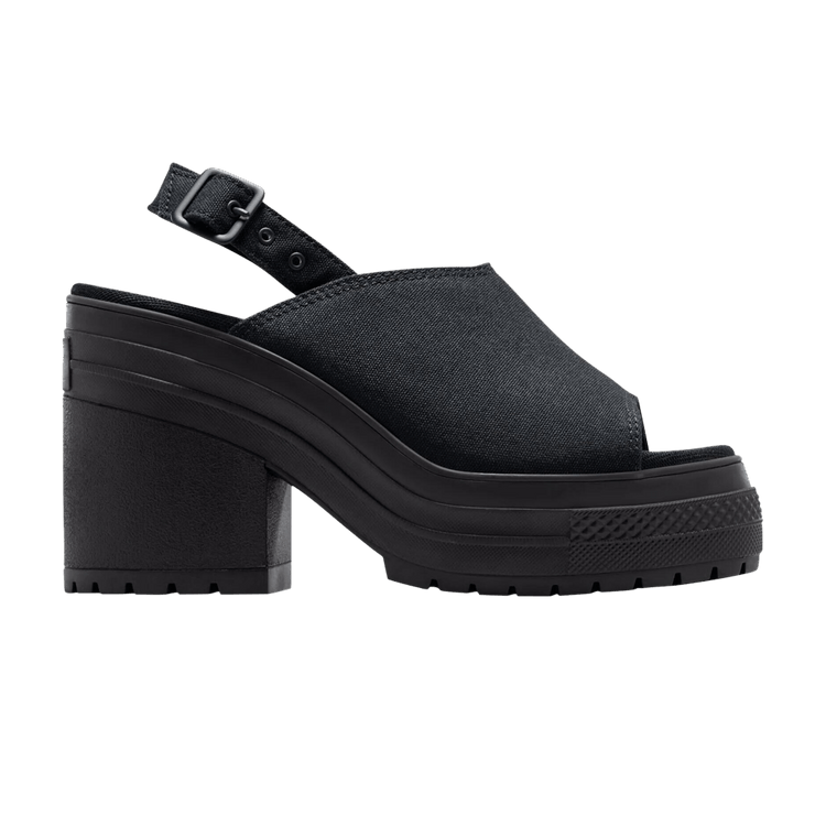 Converse Wmns Chuck 70 De Luxe Heel Platform Sandal 'Black White' — Black/White/Black