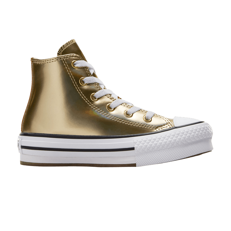 Converse Chuck Taylor All Star EVA Lift Platform High PS 'Metallic Light Gold' — Metallic Light Gold/White