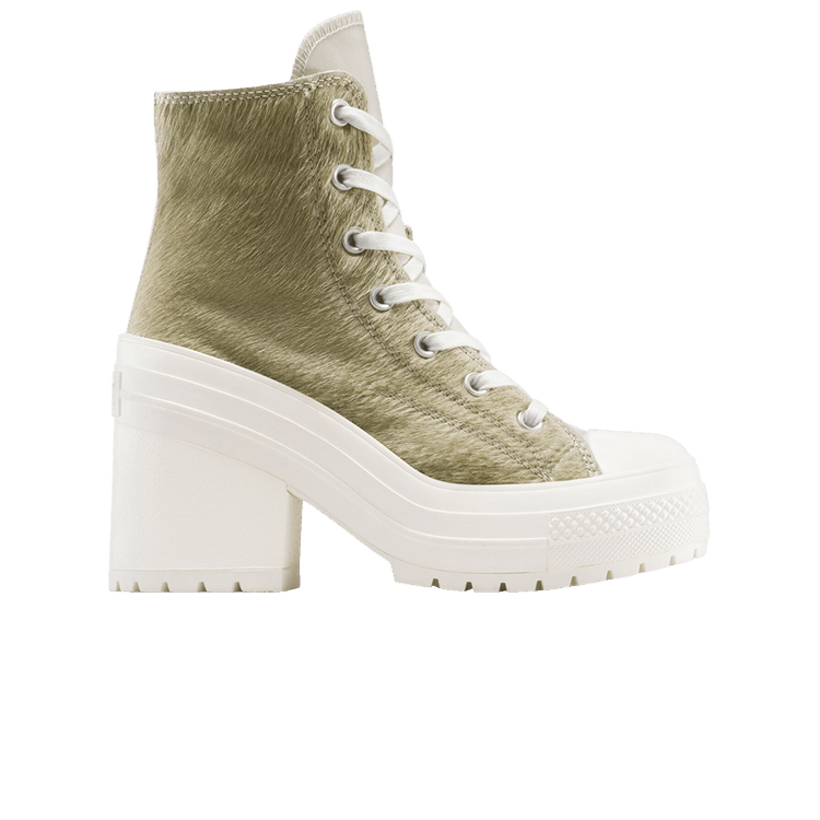 Converse Wmns Chuck 70 De Luxe Heel Platform High 'Pony Hair' — Warm Clay/Egret/Warm Clay