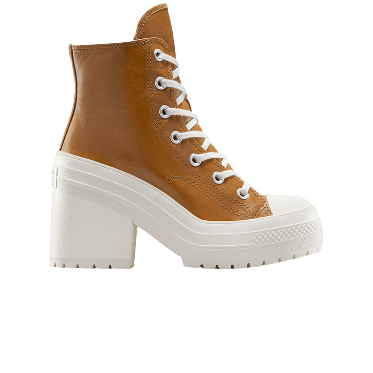 Converse Wmns Chuck 70 De Luxe Heel High 'Cognac' — Cognac/Egret/Warm Tan