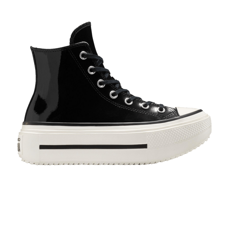 Converse Wmns Chuck Taylor All Star Lift Double Stack Platform High 'Black Patent Leather' — Black/Egret/Black