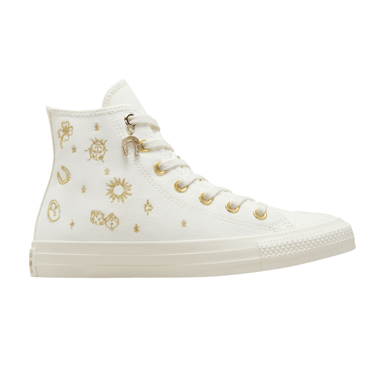 Converse Wmns Chuck Taylor All Star High 'Luck Charms - Vintage White Gold' — Vintage White/Egret/Gold