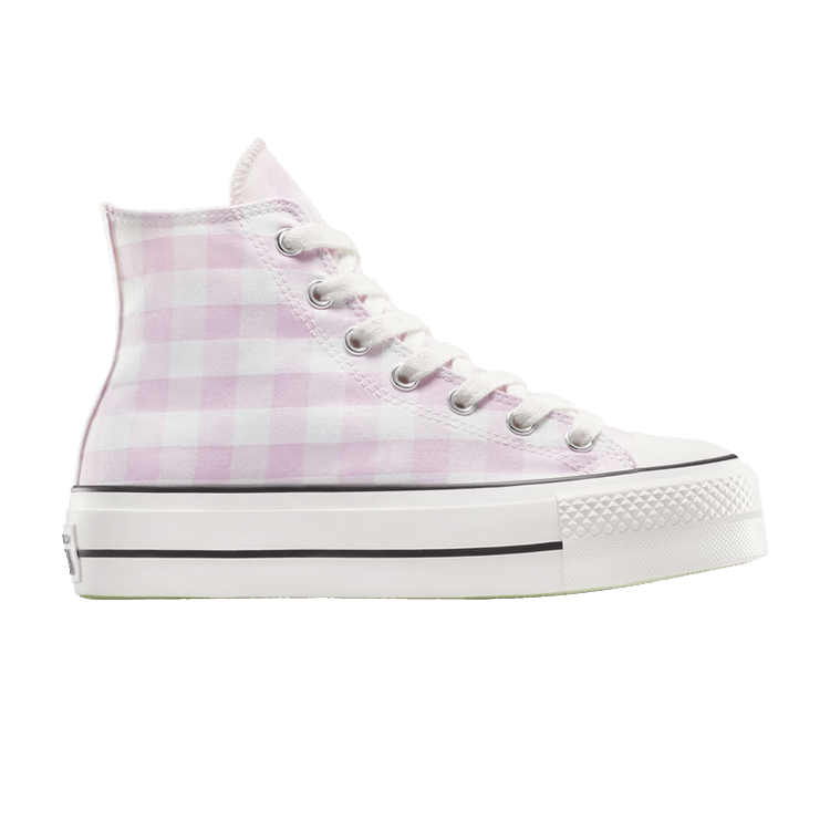 Converse Wmns Chuck Taylor All Star Lift Platform High 'Gingham' — Vintage White/Summit Pink