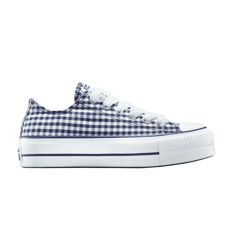 Converse Wmns Chuck Taylor All Star Lift Platform Low 'Gingham' — Obsidian/White/Vintage White