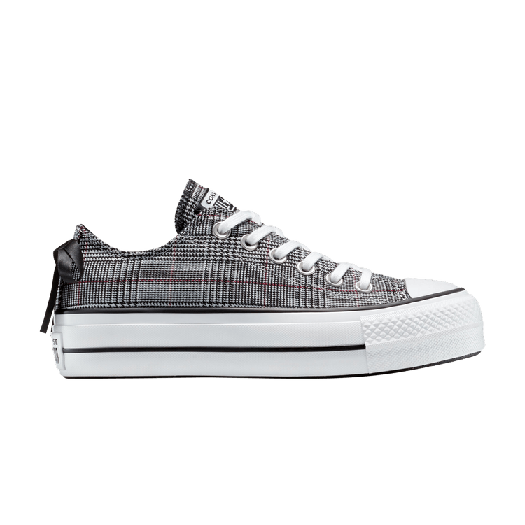 Converse Wmns Chuck Taylor All Star Lift Platform Low 'Plaid' — Black/White/Black