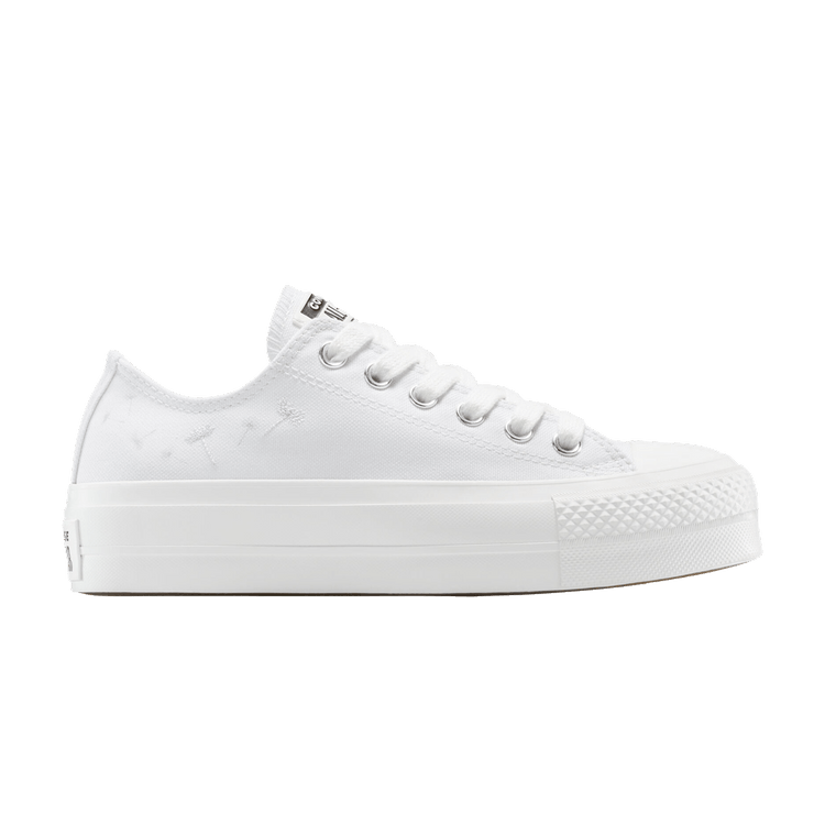 Converse Wmns Chuck Taylor All Star Lift Platform Low 'Embroidered Flowers' — Vintage White/Gum Honey/Silver
