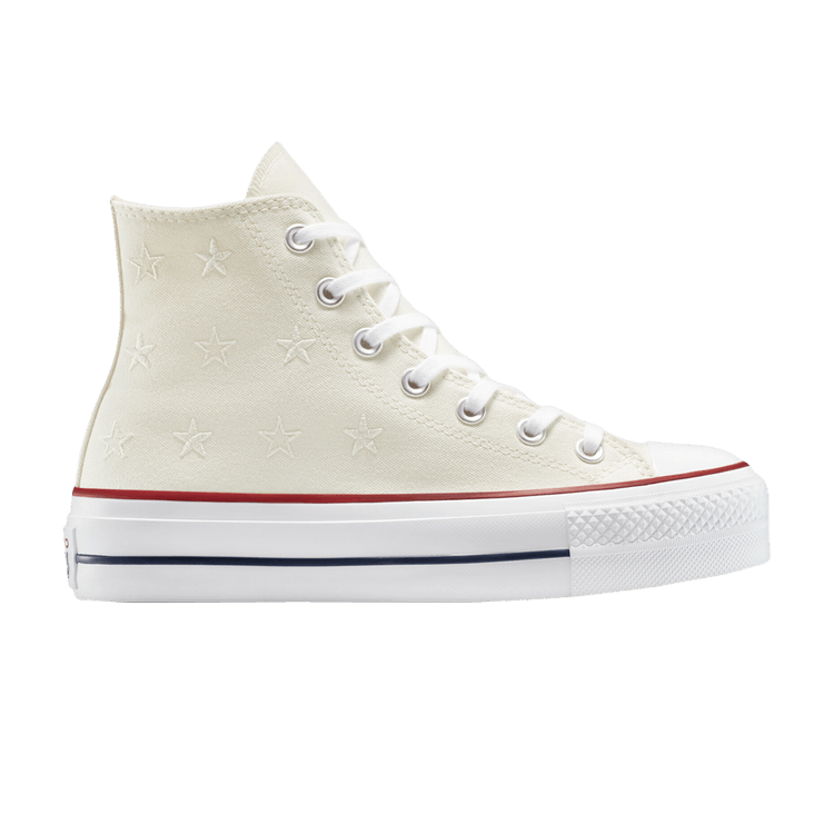Converse Wmns Chuck Taylor All Star Lift Platform 'Archive Stars' — Vintage White/Red/Navy