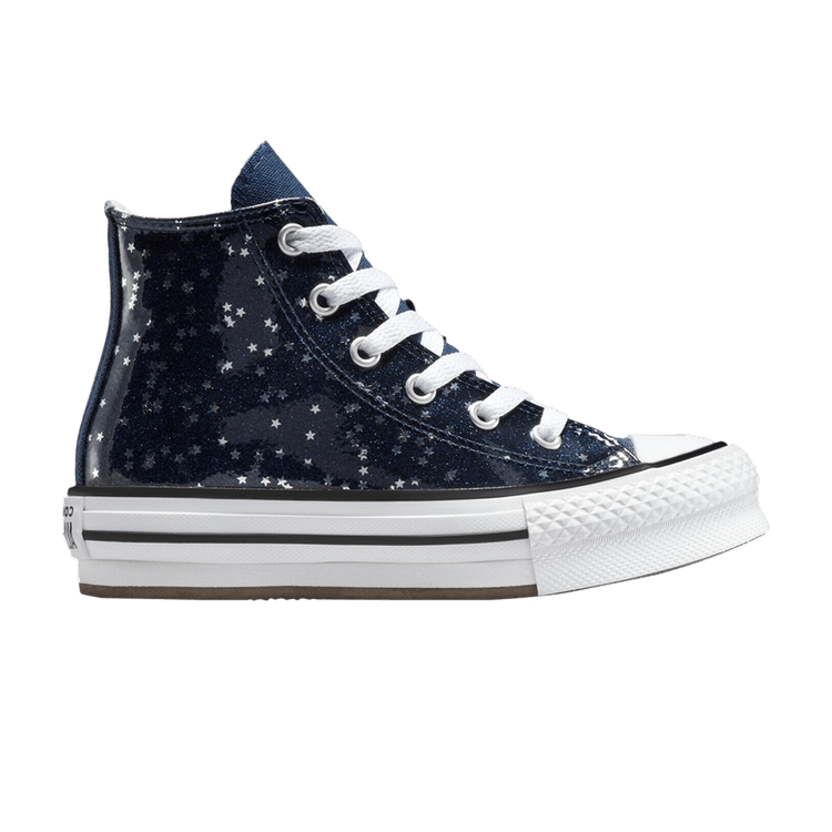 Converse Chuck Taylor All Star EVA Lift Platform High PS 'Navy Star Glitter' — Navy/White/Egret