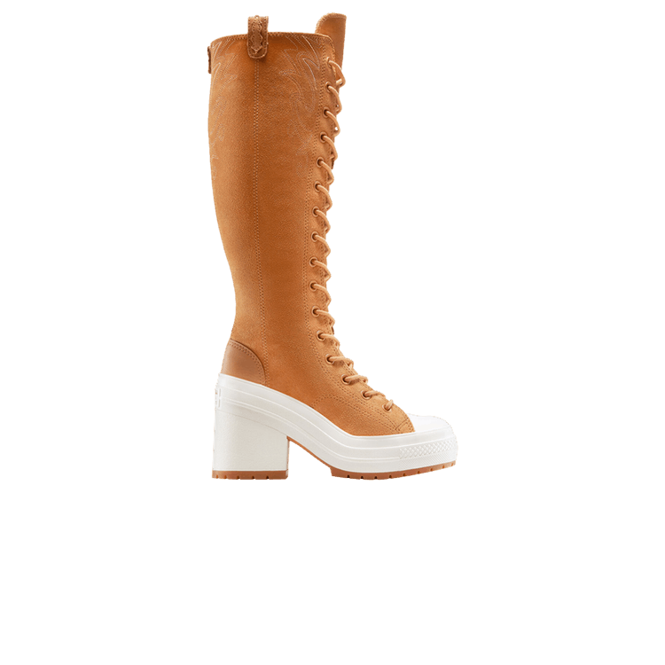 Converse Wmns Chuck 70 De Luxe Heel XX Platform High 'Western' — Gingersnap/Egret/Gum Honey