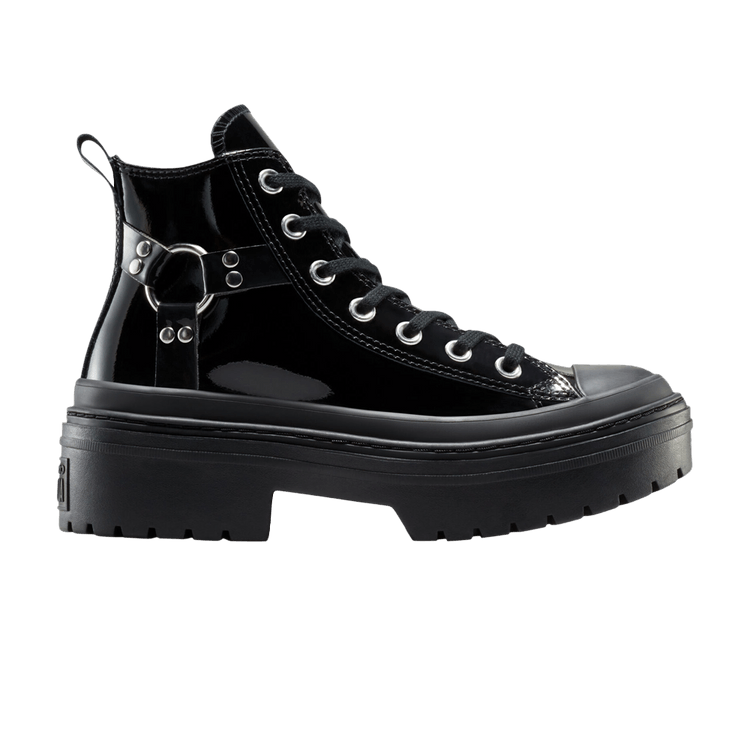Converse Wmns Chuck Taylor All Star Lugged Heel Platform High 'Black Patent' — Black/Black/Black