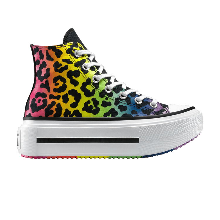 Converse Chuck Taylor All Star Lift Double Stack Platform High 'Pride 2025' — Chaos Fuchsia/Orange Rind