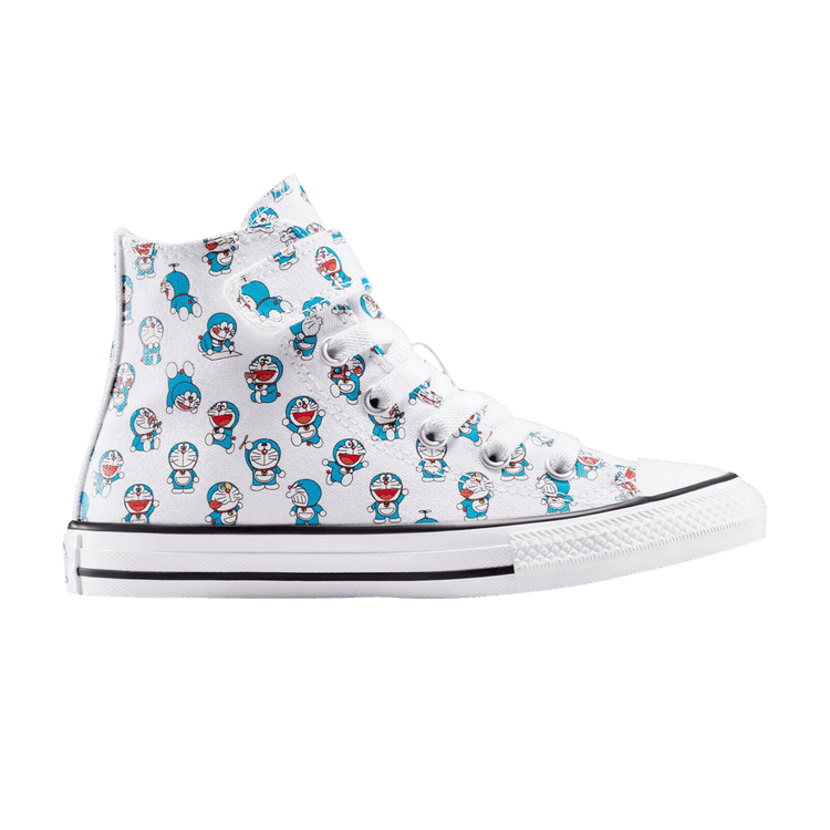 Doraemon x Converse Chuck Taylor All Star EasyOn High PS 'Allover Doraemon Print' — White/Hawaiian Ocean/Black