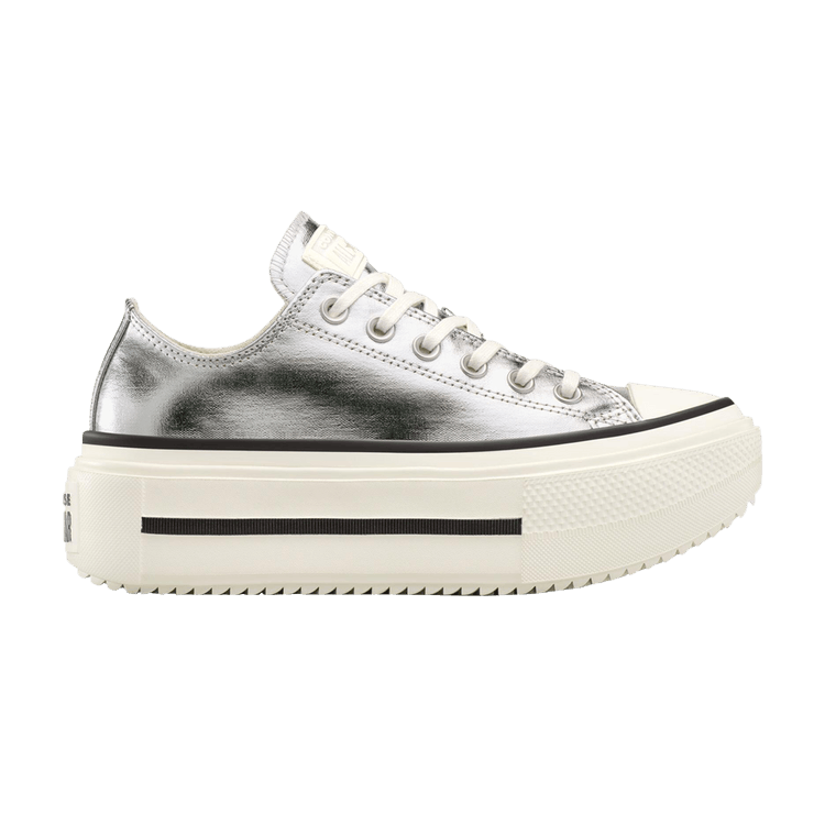 Converse Chuck Taylor All Star Lift Double Stack 'Silver Egret Black' — Silver/Egret/Black